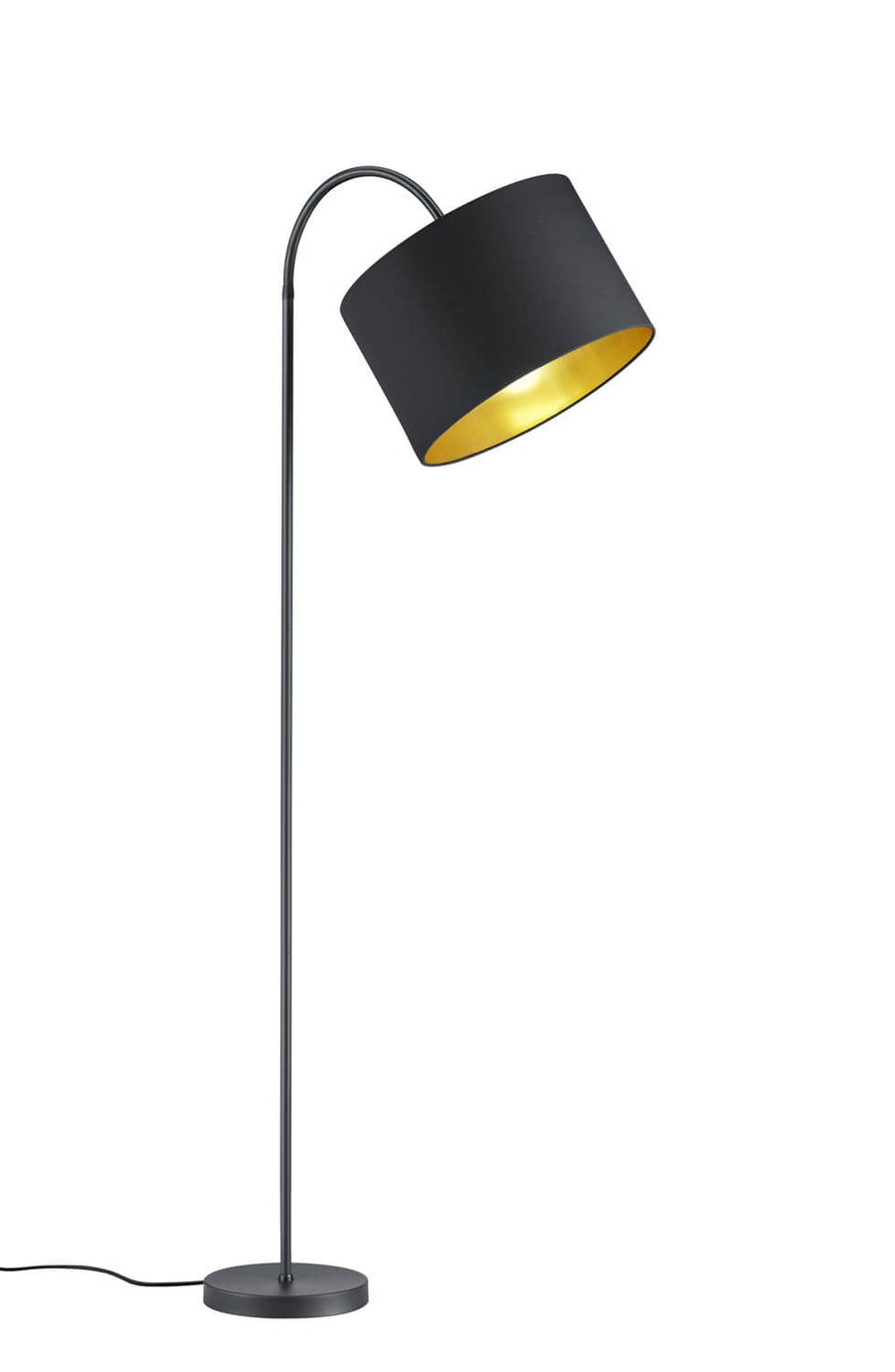 Lampadaire Hostel noir mat, L 156 cm