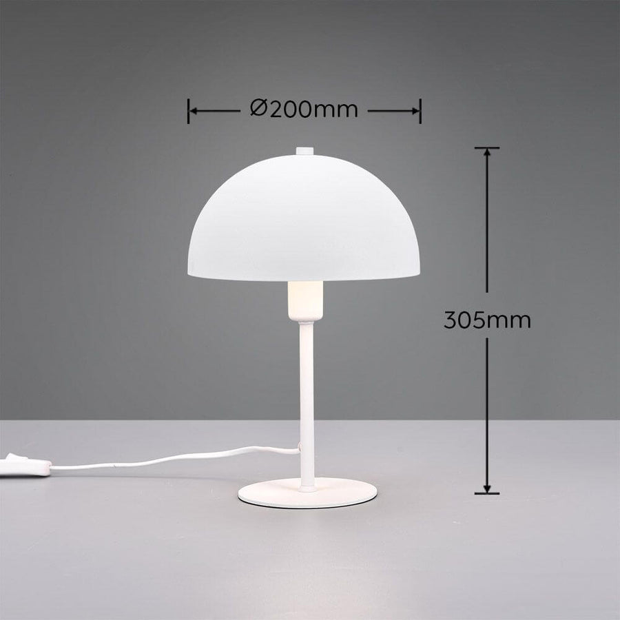 Lampe à poser Nola blanche mat, H 30,5 cm