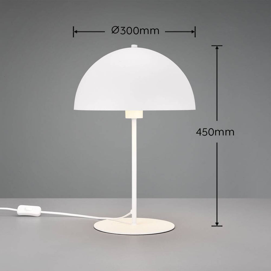Lampe à poser Nola blanche mat, H 45 cm