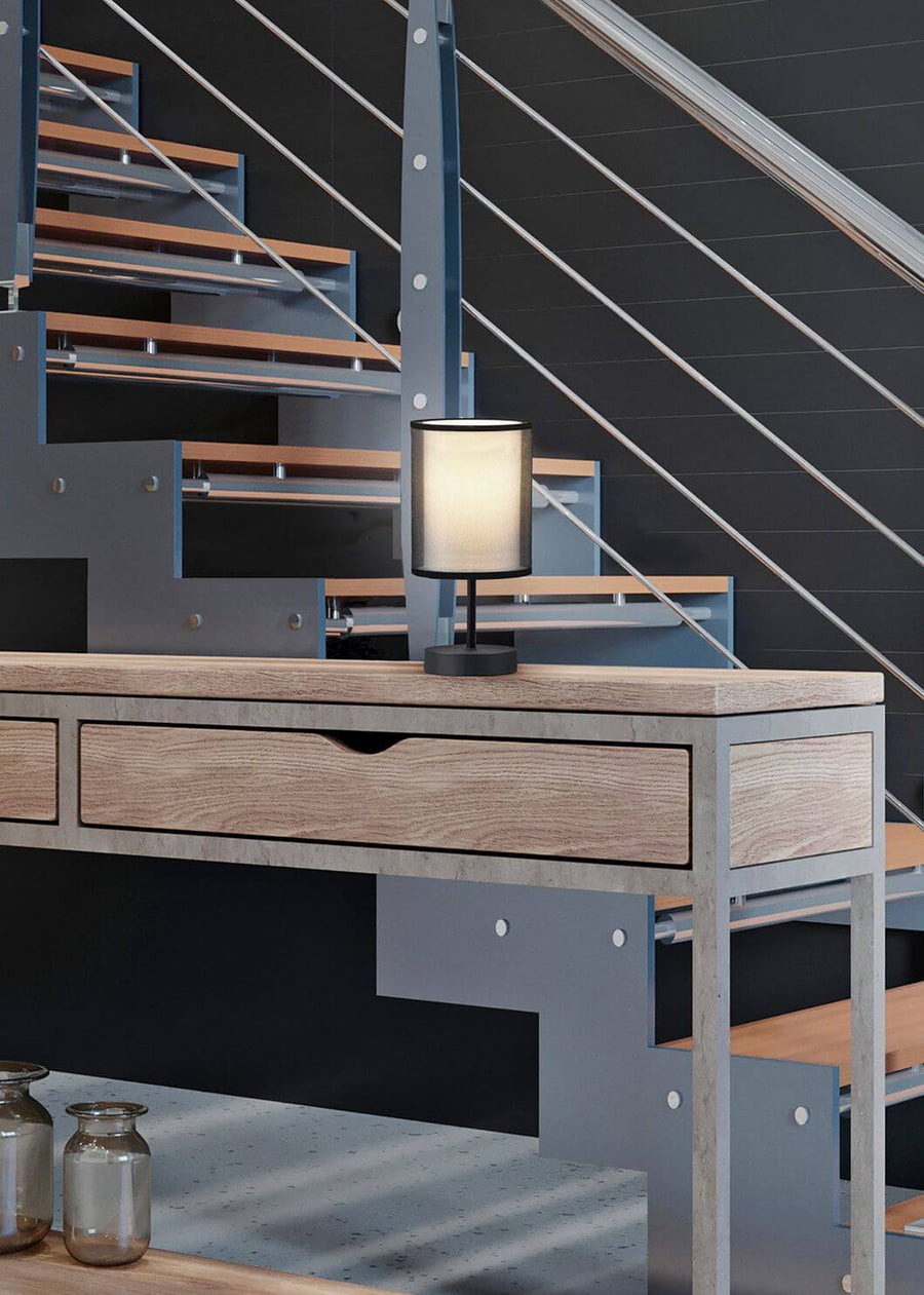 Lampe à poser Burton noire mat