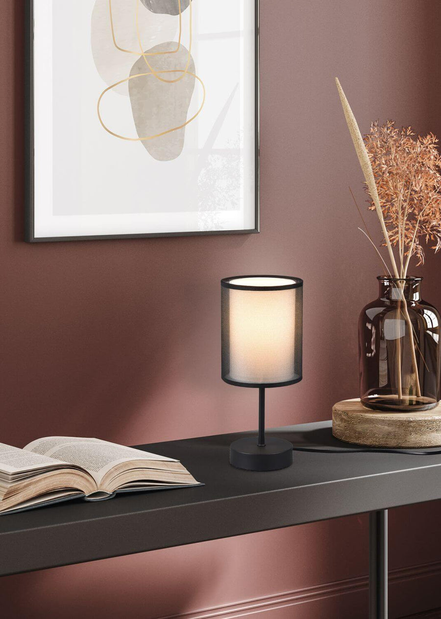 Lampe à poser Burton noire mat