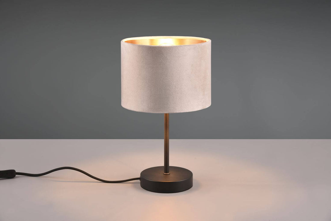 Lampe à poser Julieta beige, tissu