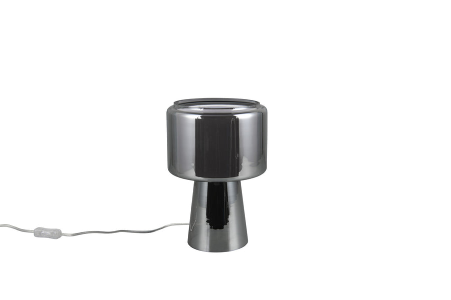 Lampe à poser Rocka chromée, verre
