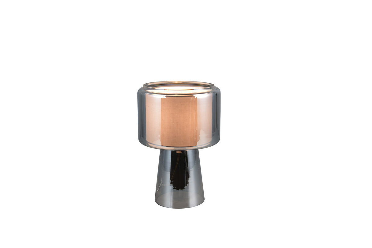 Lampe à poser Rocka chromée, verre