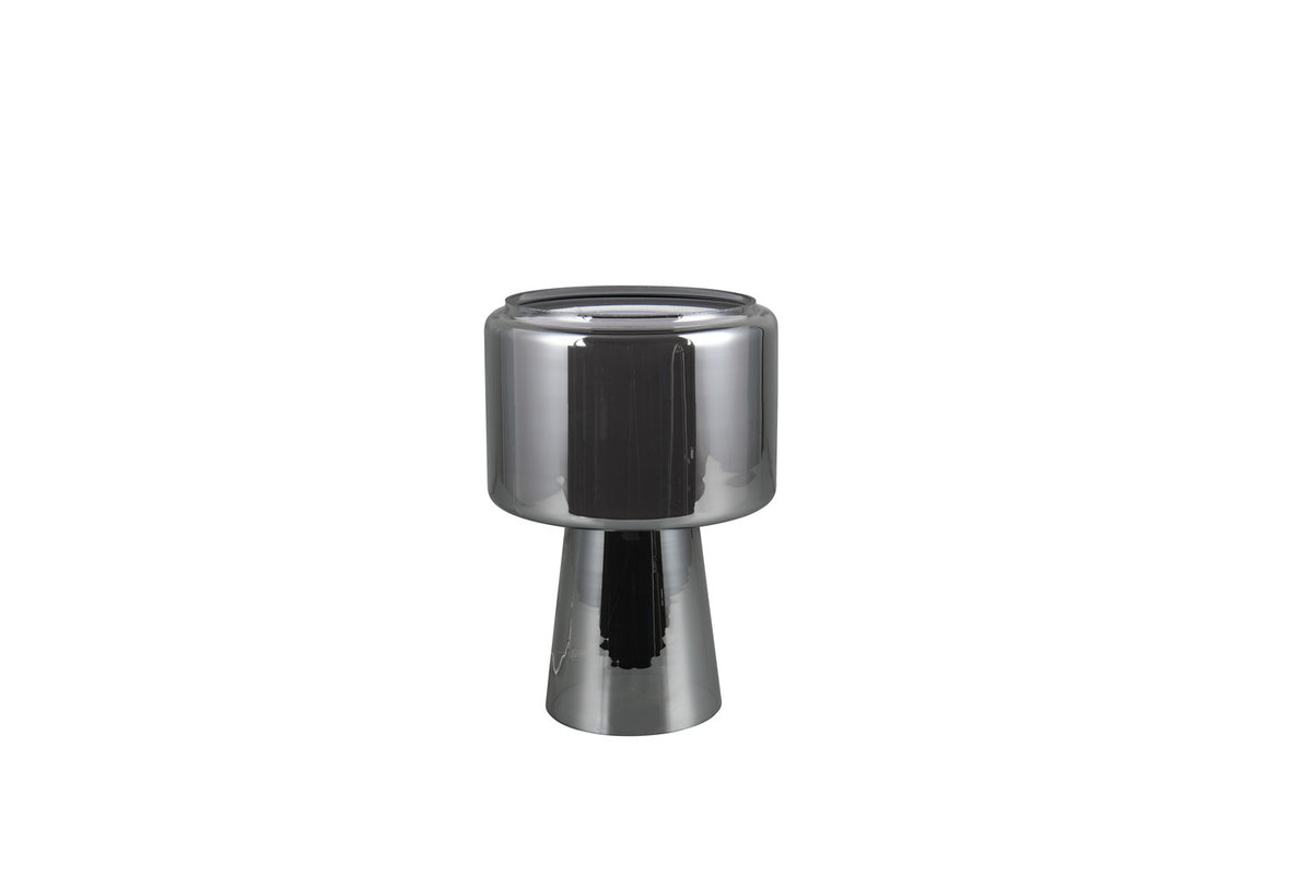 Lampe à poser Rocka chromée, verre