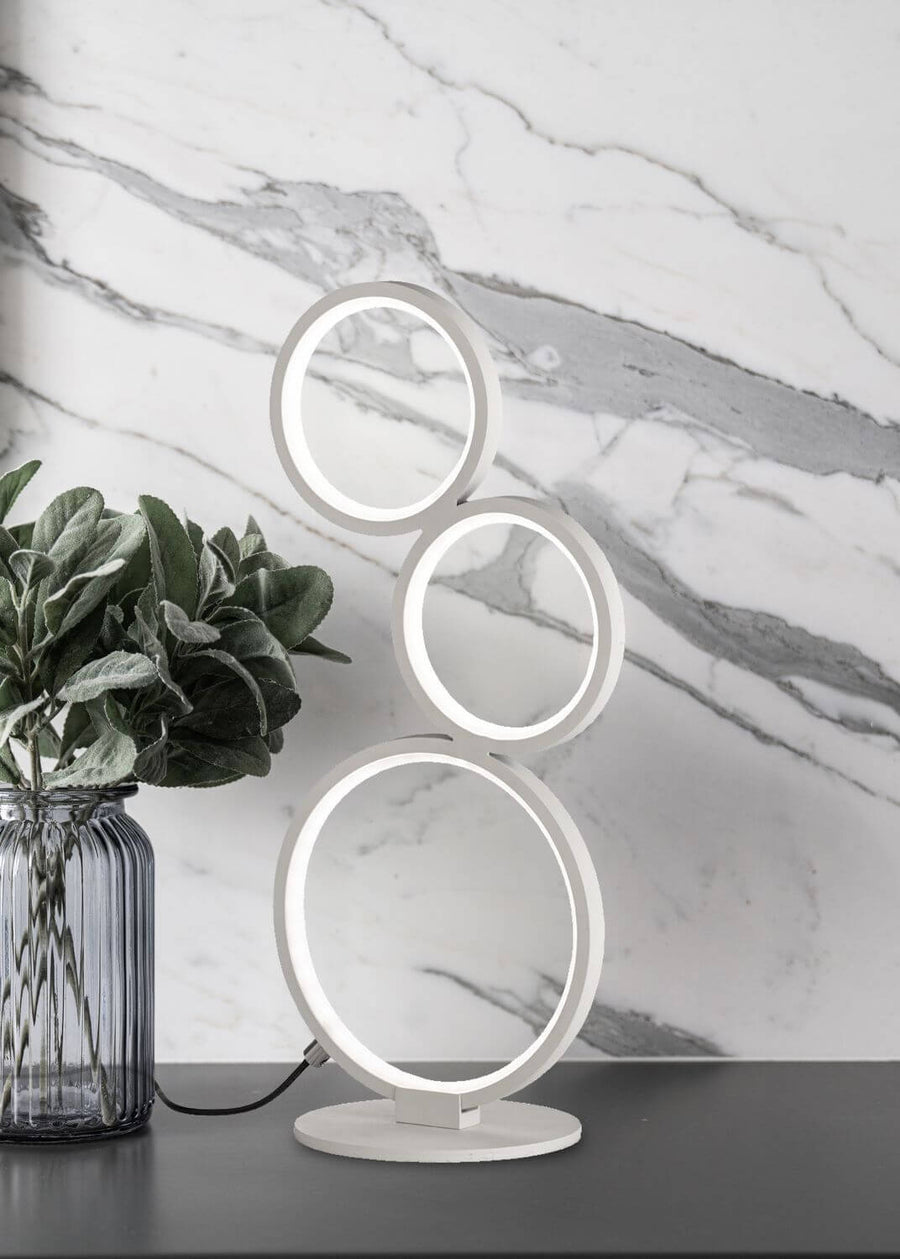 Lampe à poser Rondo blanche mat