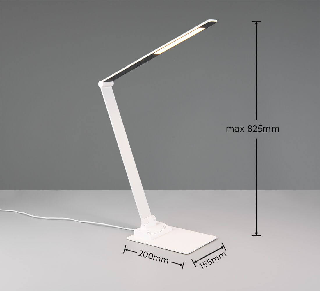 Lampe à poser Travis blanche mat