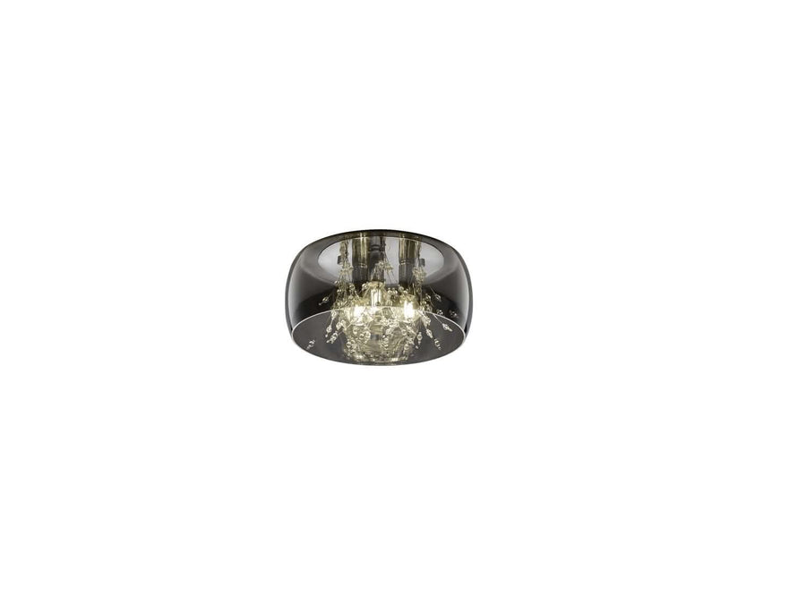 Plafonnier Crystel 3 lumières chromé, verre