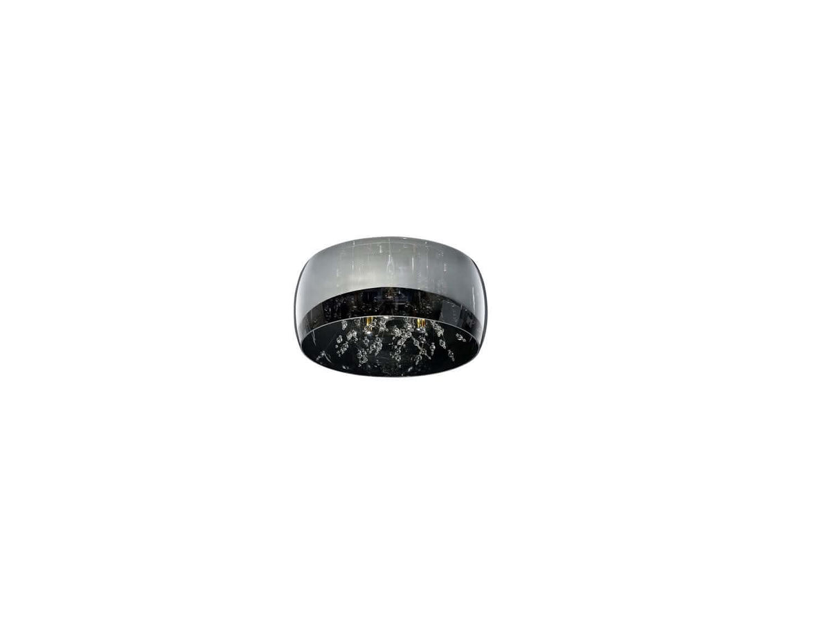 Plafonnier Crystel 3 lumières chromé, verre