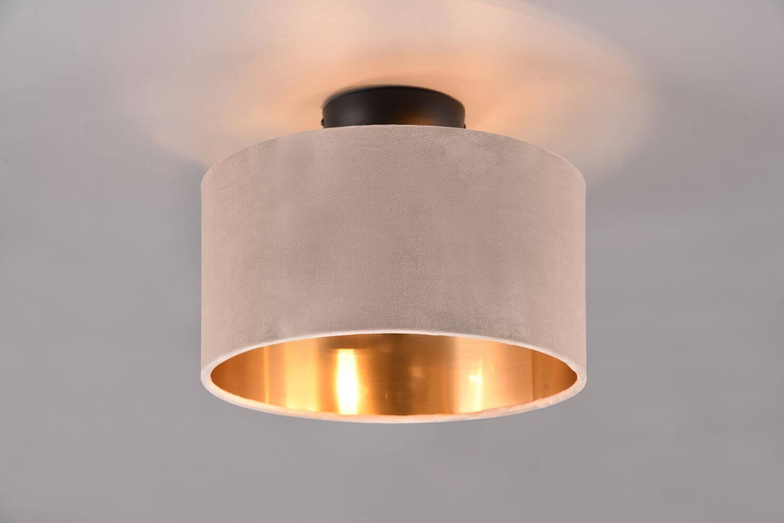 Plafonnier Julieta 2 lumières beige, tissu