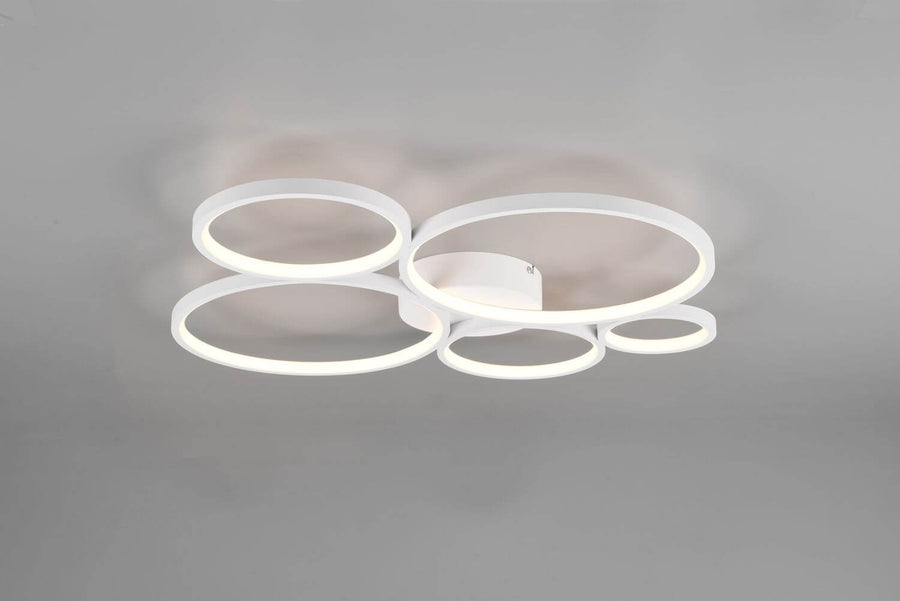 Plafonnier Rondo blanc mat, L 59 cm
