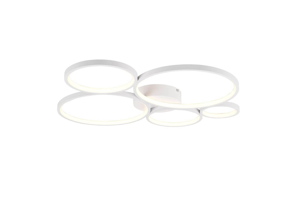 Plafonnier Rondo blanc mat, L 59 cm