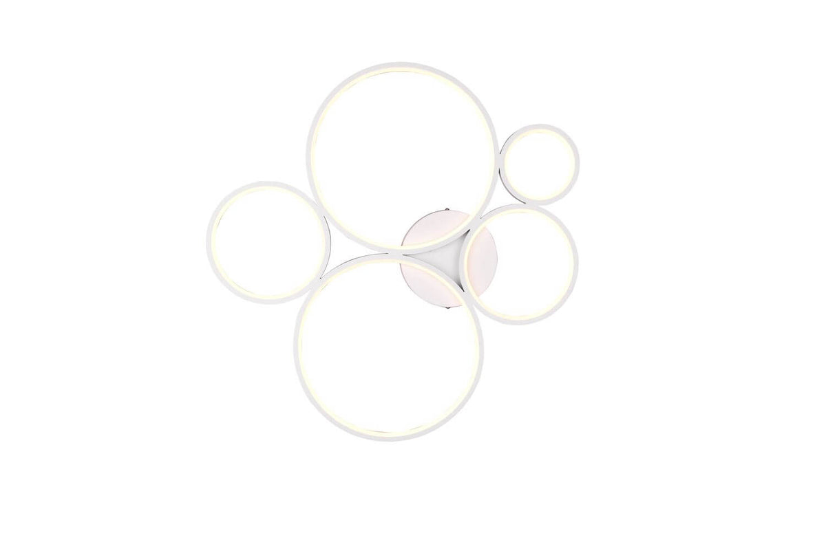 Plafonnier Rondo blanc mat, L 59 cm