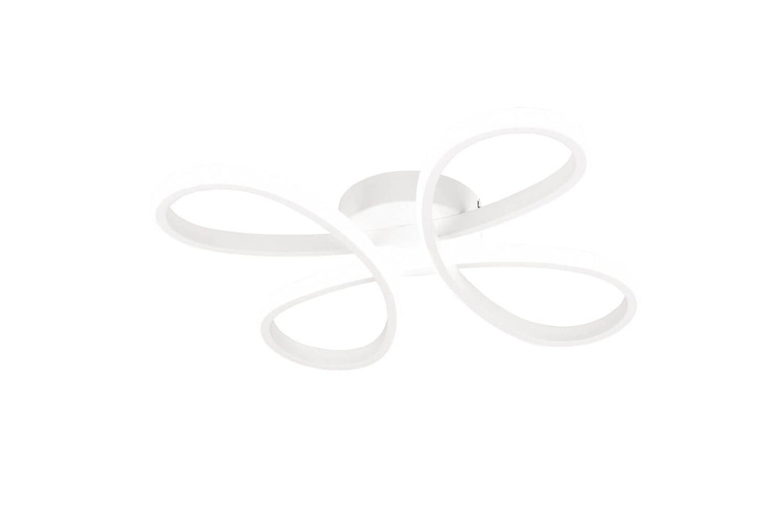 Plafonnier Fly blanc mat, L 40 cm