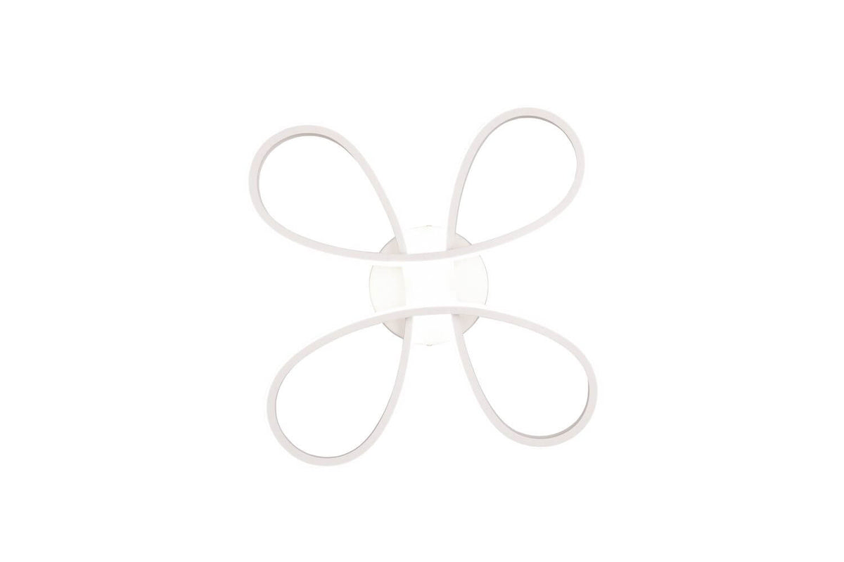 Plafonnier Fly blanc mat, L 40 cm