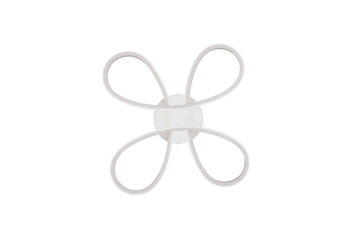 Plafonnier Fly blanc mat, L 40 cm