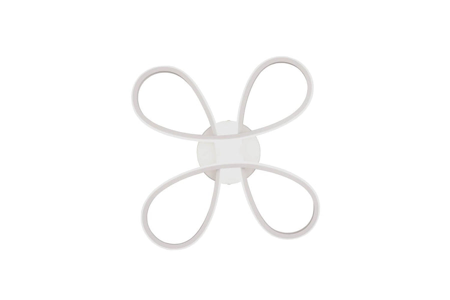 Plafonnier Fly blanc mat, L 40 cm