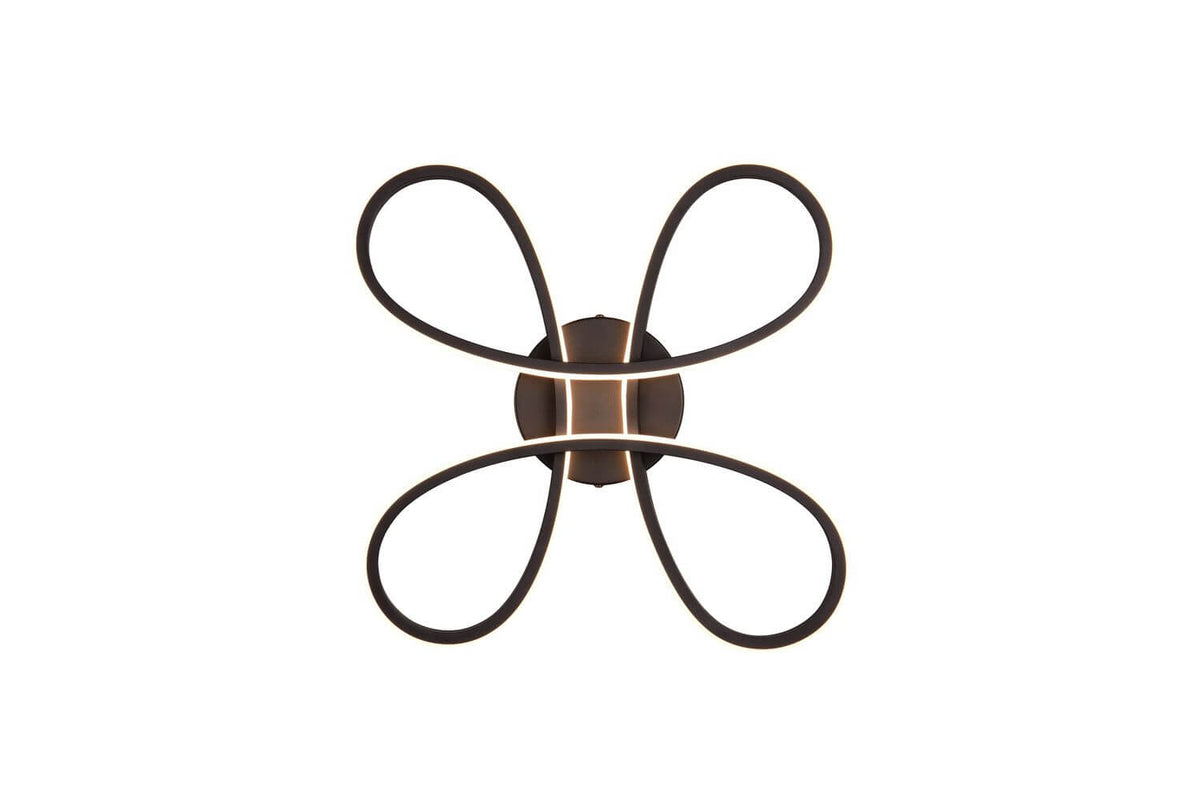 Plafonnier Fly noir mat, L 40 cm