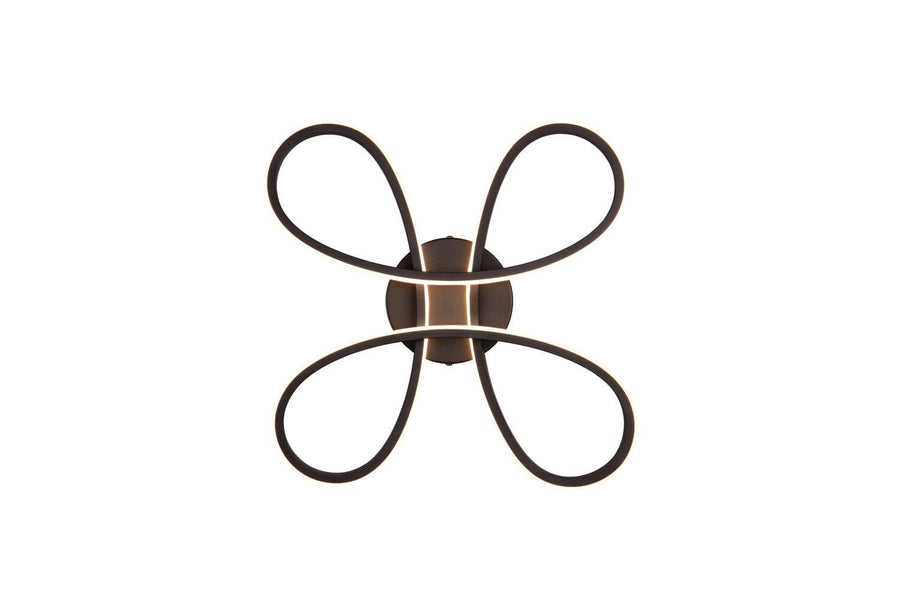 Plafonnier Fly noir mat, L 40 cm