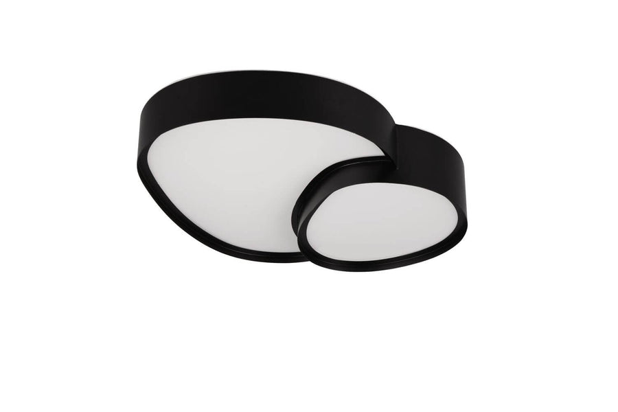 Plafonnier Rise noir mat, L 43,5 cm