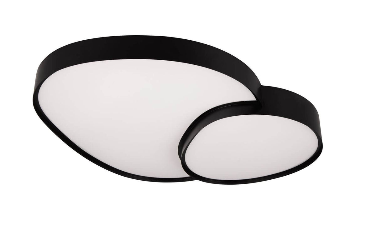 Plafonnier Rise noir mat, L 77 cm