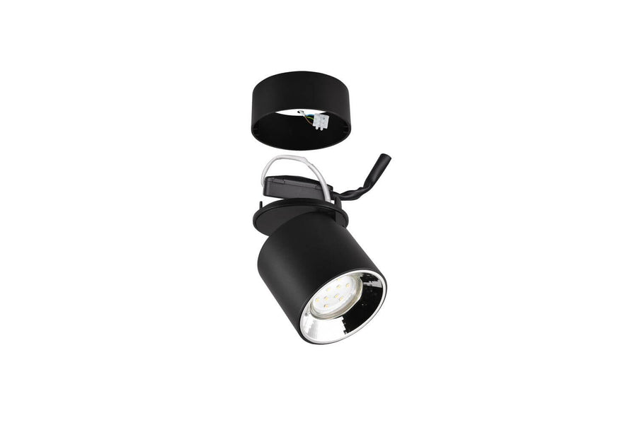 Plafonnier Guayana noir mat