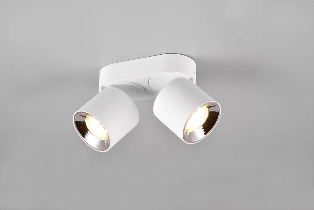 Plafonnier Guayana 2 lumières blanc mat