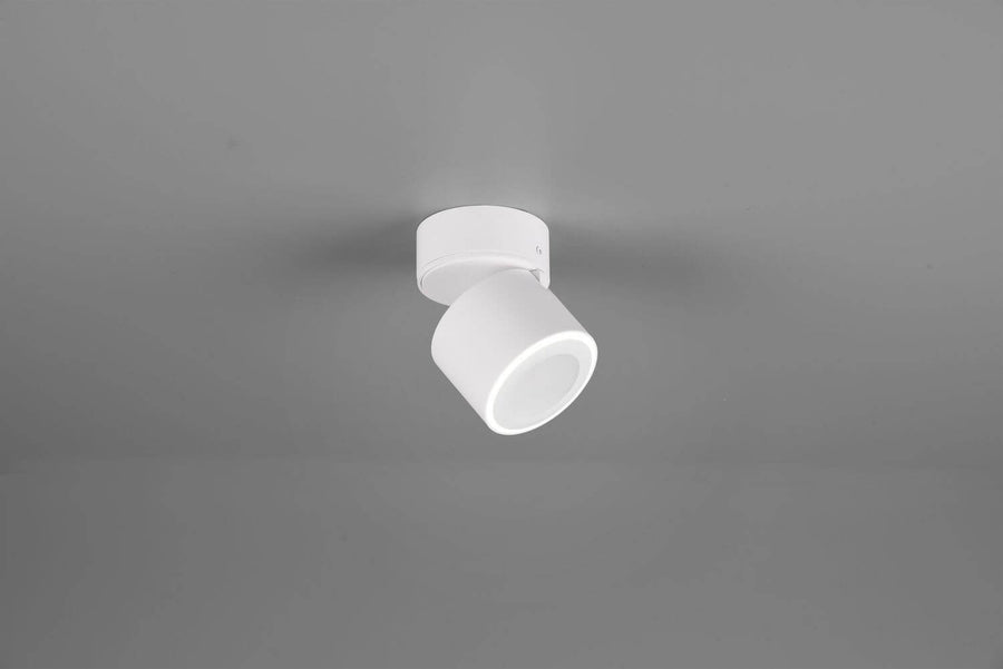Plafonnier Taurus blanc mat, L 10,9 cm
