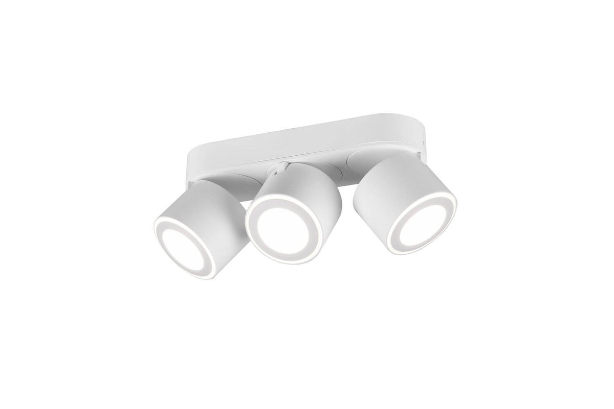 Plafonnier Taurus blanc mat, L 27,3 cm