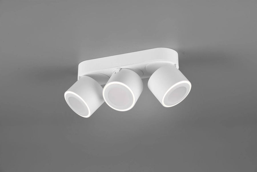 Plafonnier Taurus blanc mat, L 27,3 cm