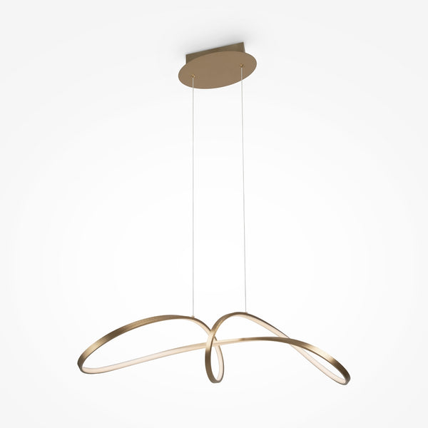 Curve Pendelleuchte goldfarben