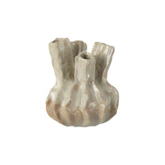 Design-Vase aus weißer Keramik