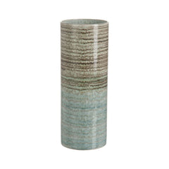 Kleine braun-blaue Keramikvase