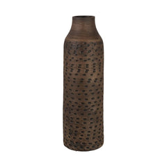 Große braun-schwarze Keramikvase