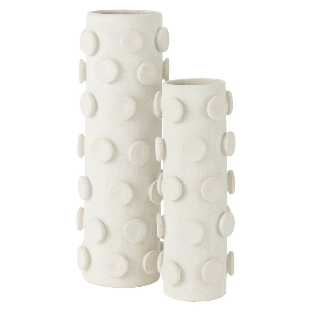 Keramikvase mit weißen Punkten