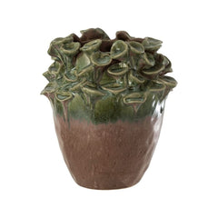 Große Vase Keramik Grün Braun