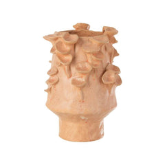 Lachsfarbene lange Keramikvase