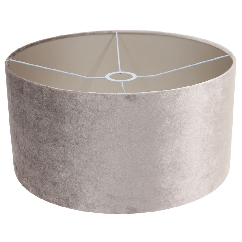 Intérieur de l'abat-jour cylindrique : doublure claire et armature métallique en étoile.