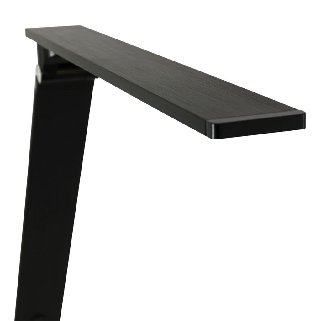 Gros plan sur la tête LED plate et noire, montrant la surface lumineuse linéaire