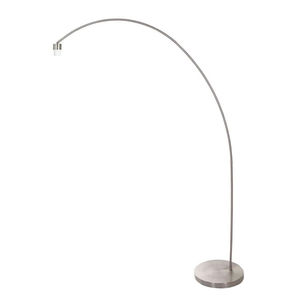Bogen-Stehleuchte aus Stahl für das Wohnzimmer, E27-Fassung ohne Lampenschirm, H 185 cm | Solva