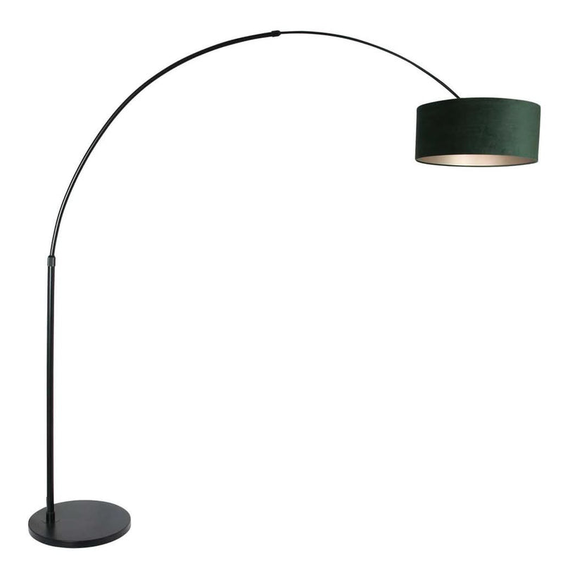 Lampe Sol Noir Velours Vert