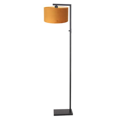 Stehlampe Schwarz Samt Gold
