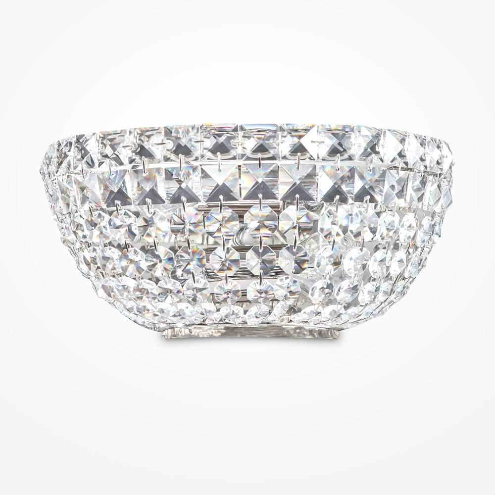 Profil du luminaire doré vu de côté, silhouette en coupe arrondie