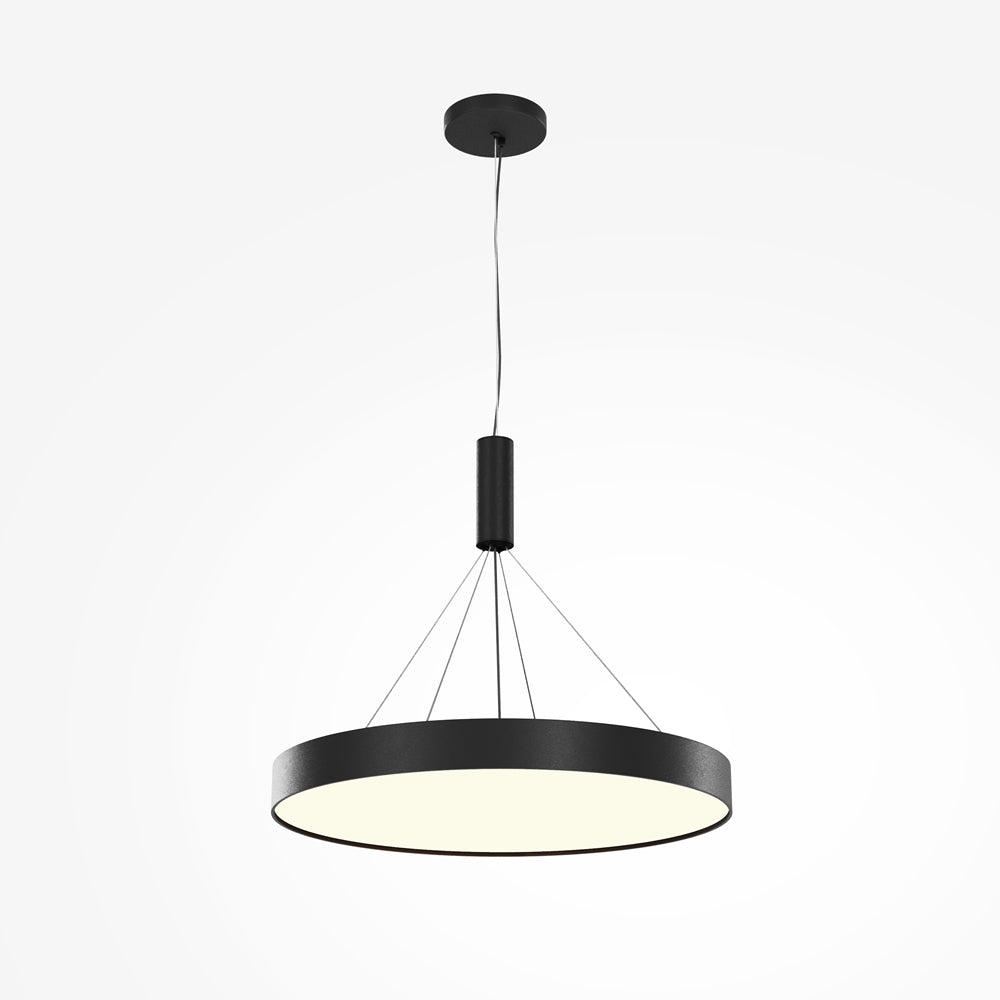 Version suspension du luminaire, câbles et rosace noire