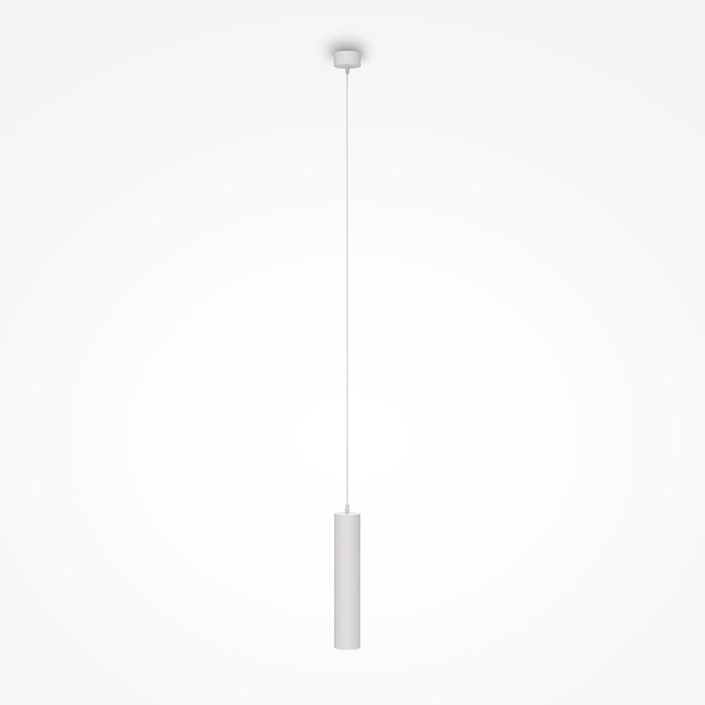 Version blanche du luminaire suspendu, présentée de face sur fond neutre.