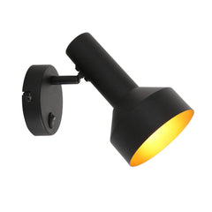 Elegante Wandleuchte Schwarz Gold
