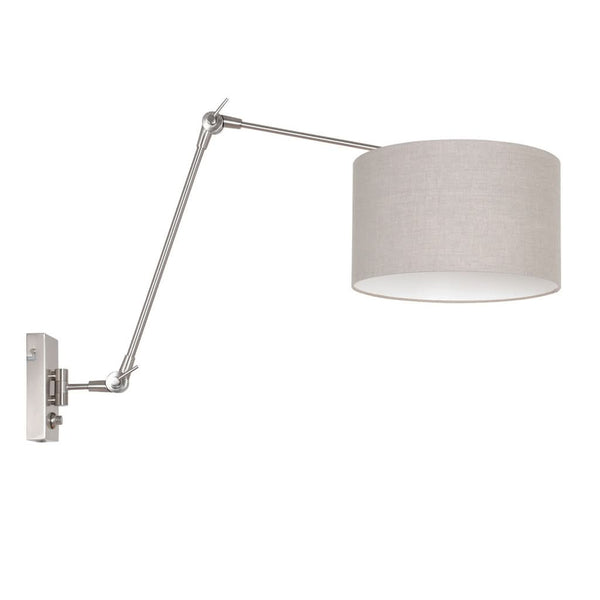 Wandleuchte Prestige Chic Leinen Grau