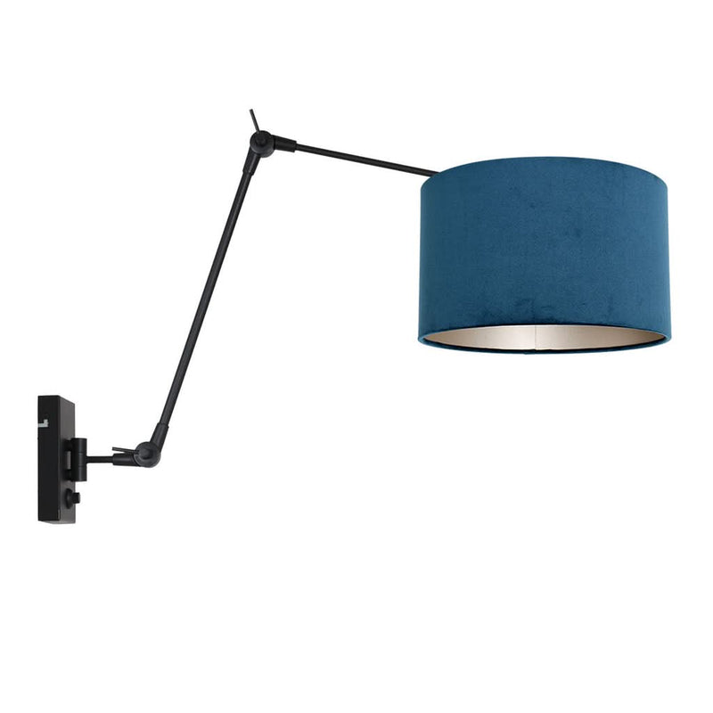 Wandleuchte Prestige Chic Schwarz-Samt