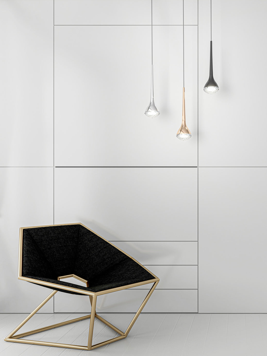 Suspension LED Crima, cristal