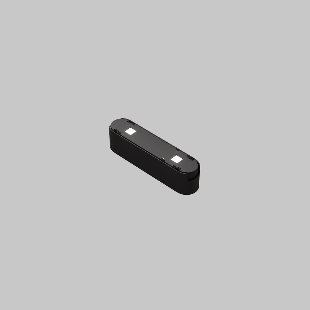 Vue arrière du profil noir révélant l'adaptateur carré de fixation au rail